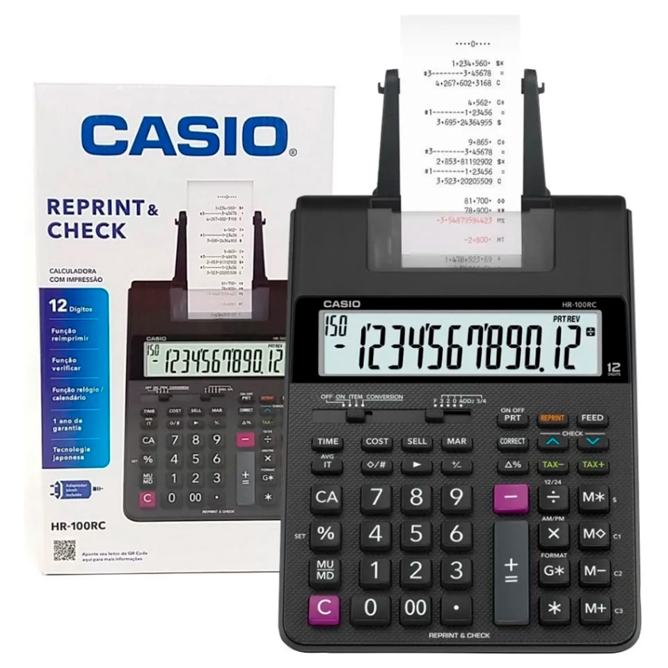 Sumadora Hr-100rc-Bk-Dc Casio