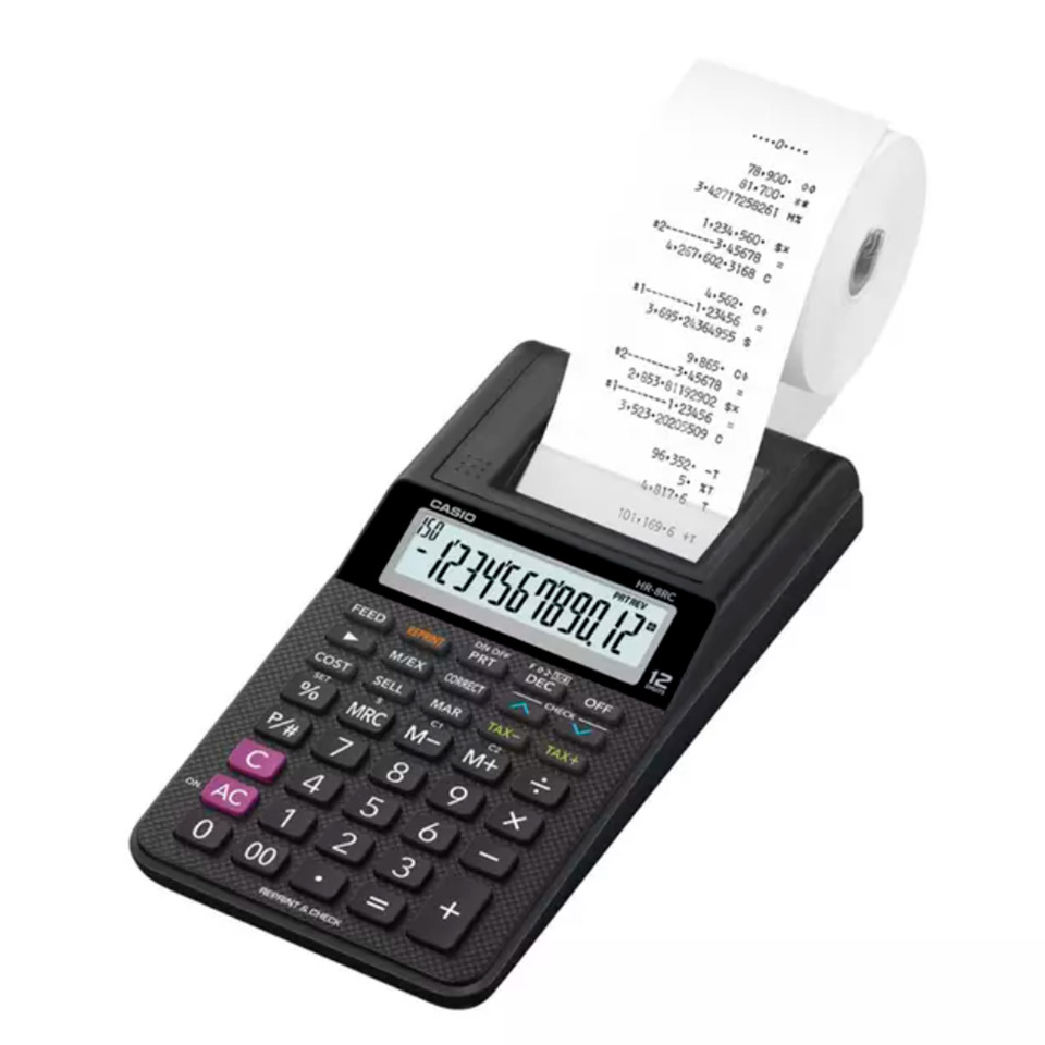 Calculadora Sumadora Hr-8rc-Bk-Dc Casio