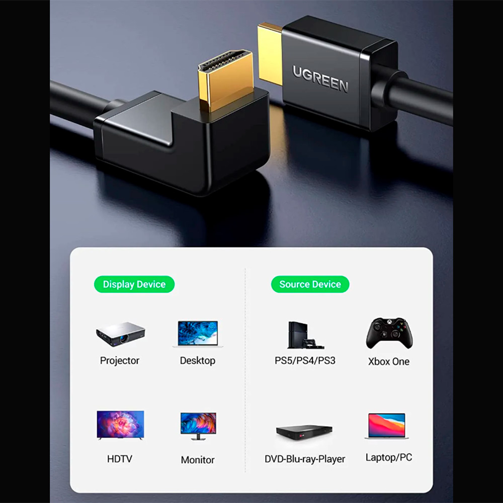 Cable Hdmi Curvo Ugreen