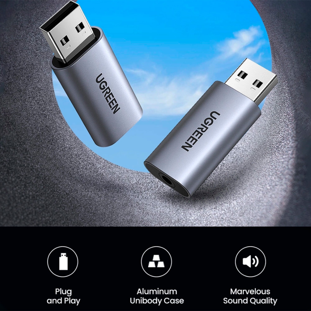 Tarjeta De Audio Externa Usb Ugreen