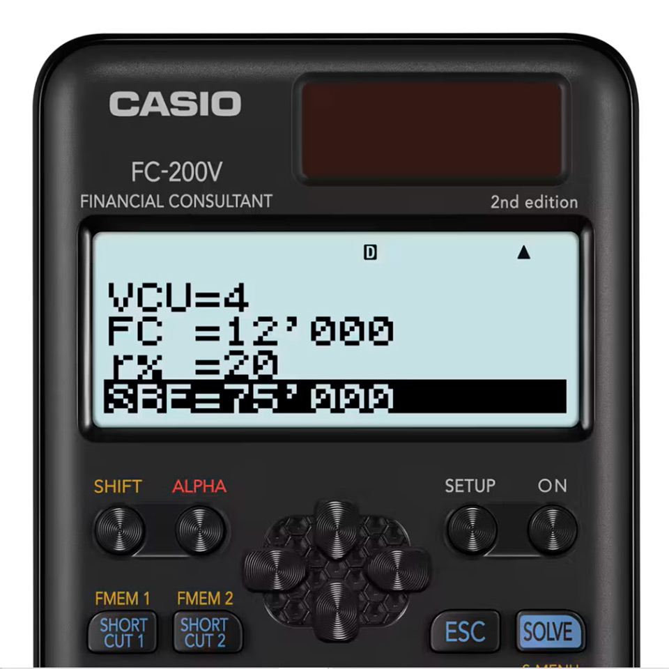 Calculadora financiera Casio