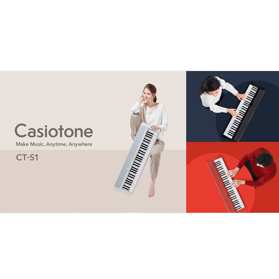 Teclado Casio 61 Teclas Ct-S1rdc2 Rojo