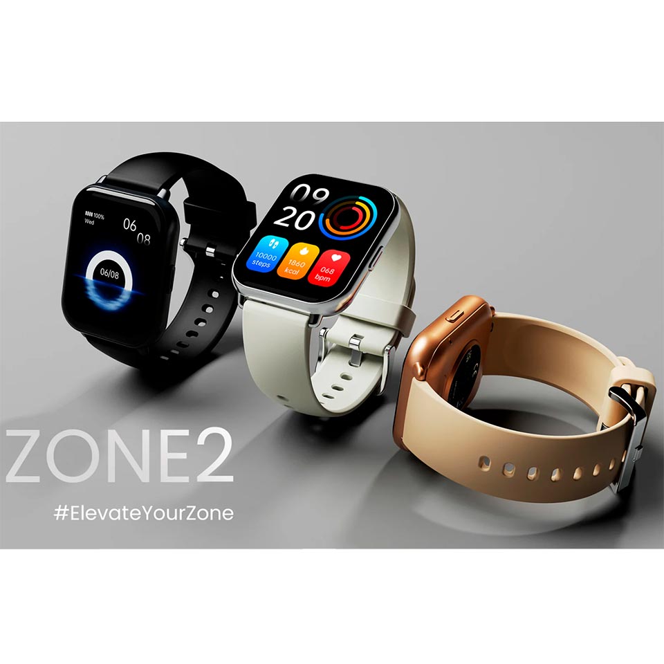 Smartwatch Zone 2 plateado pantalla