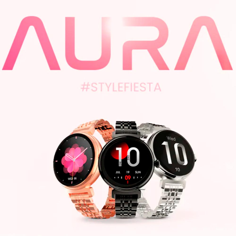 Smartwatch Aura Hifuture plateado