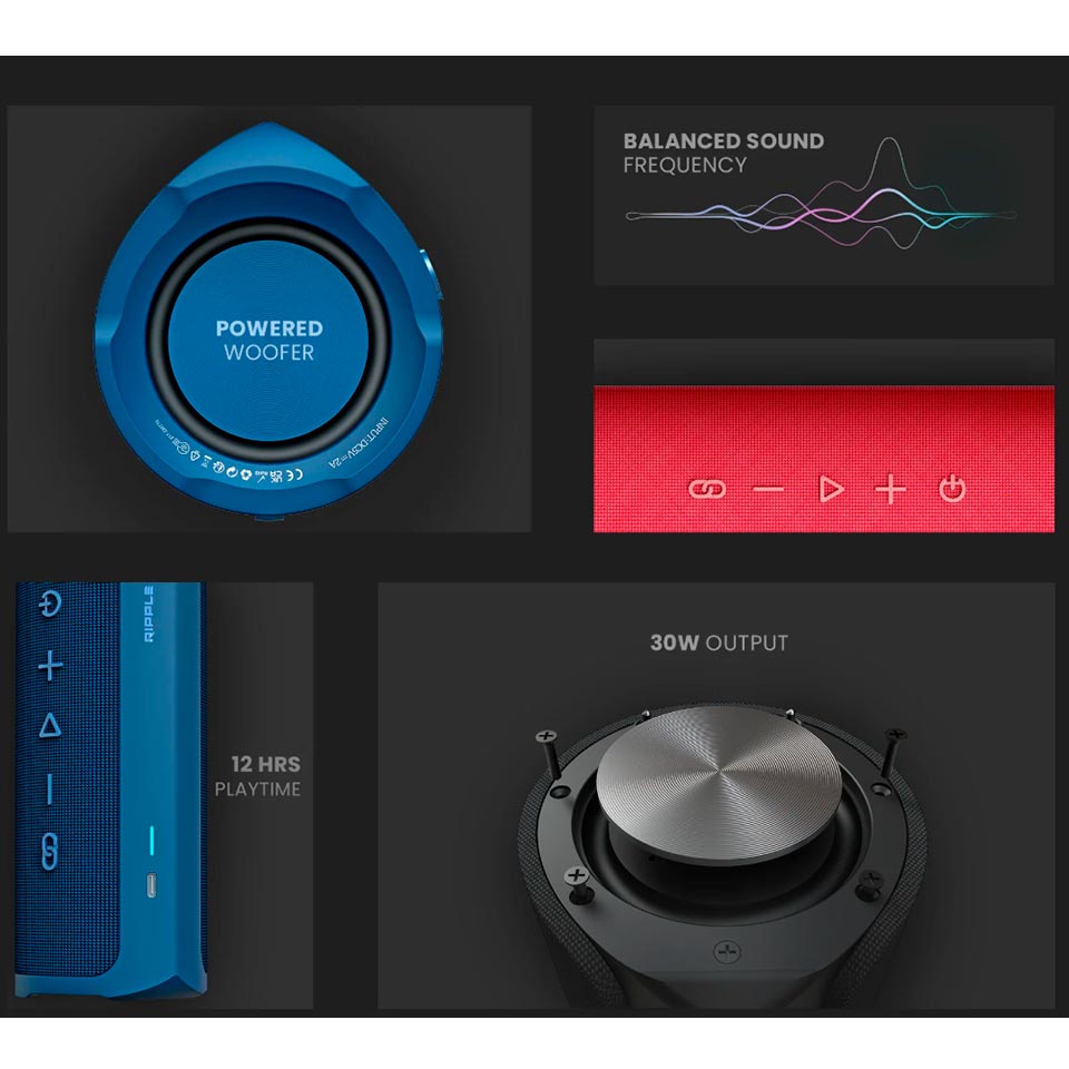 Parlantes Ripple en caja